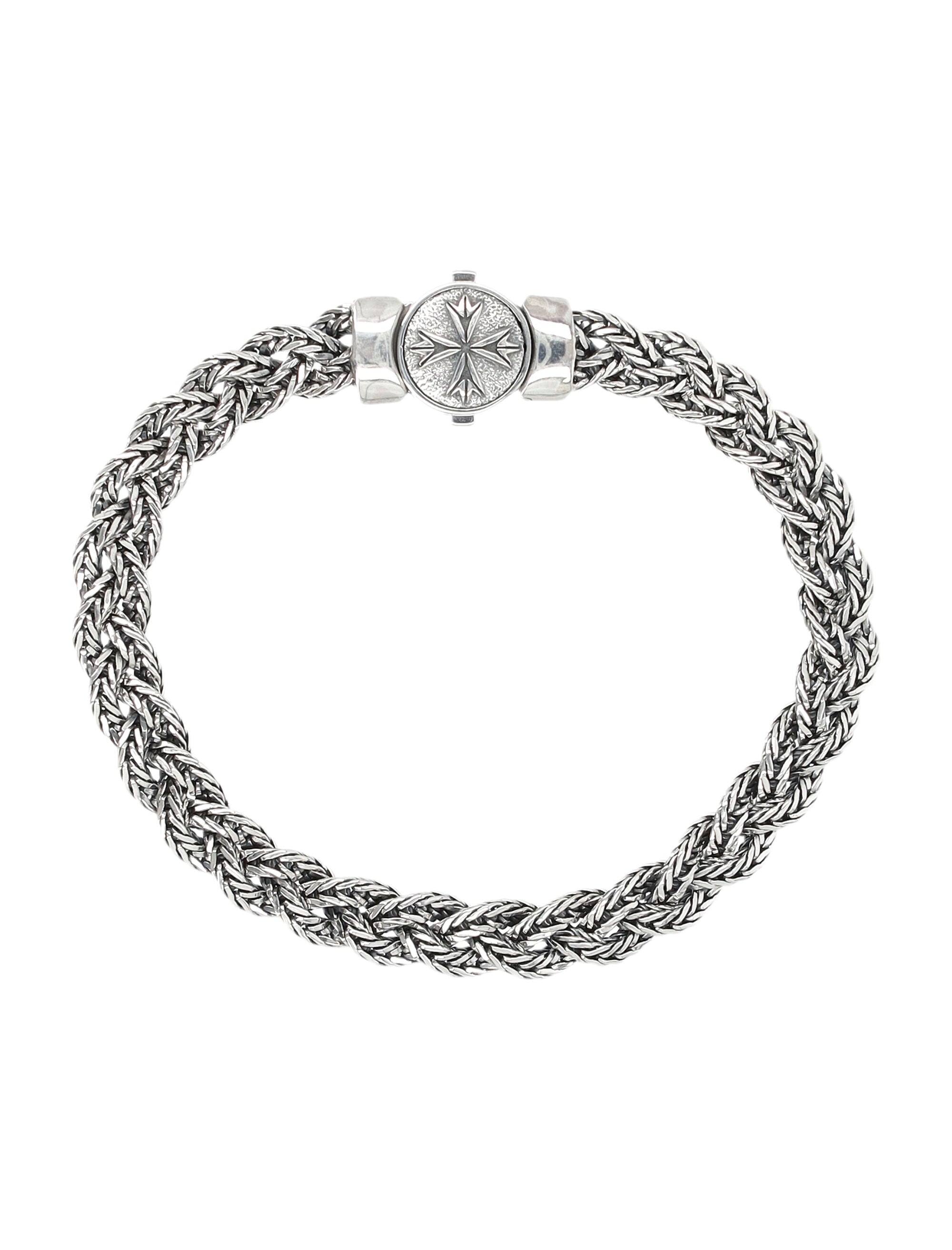 Emanuele Bicocchi Small Diamond-Cut Silver Bracelet Sterling