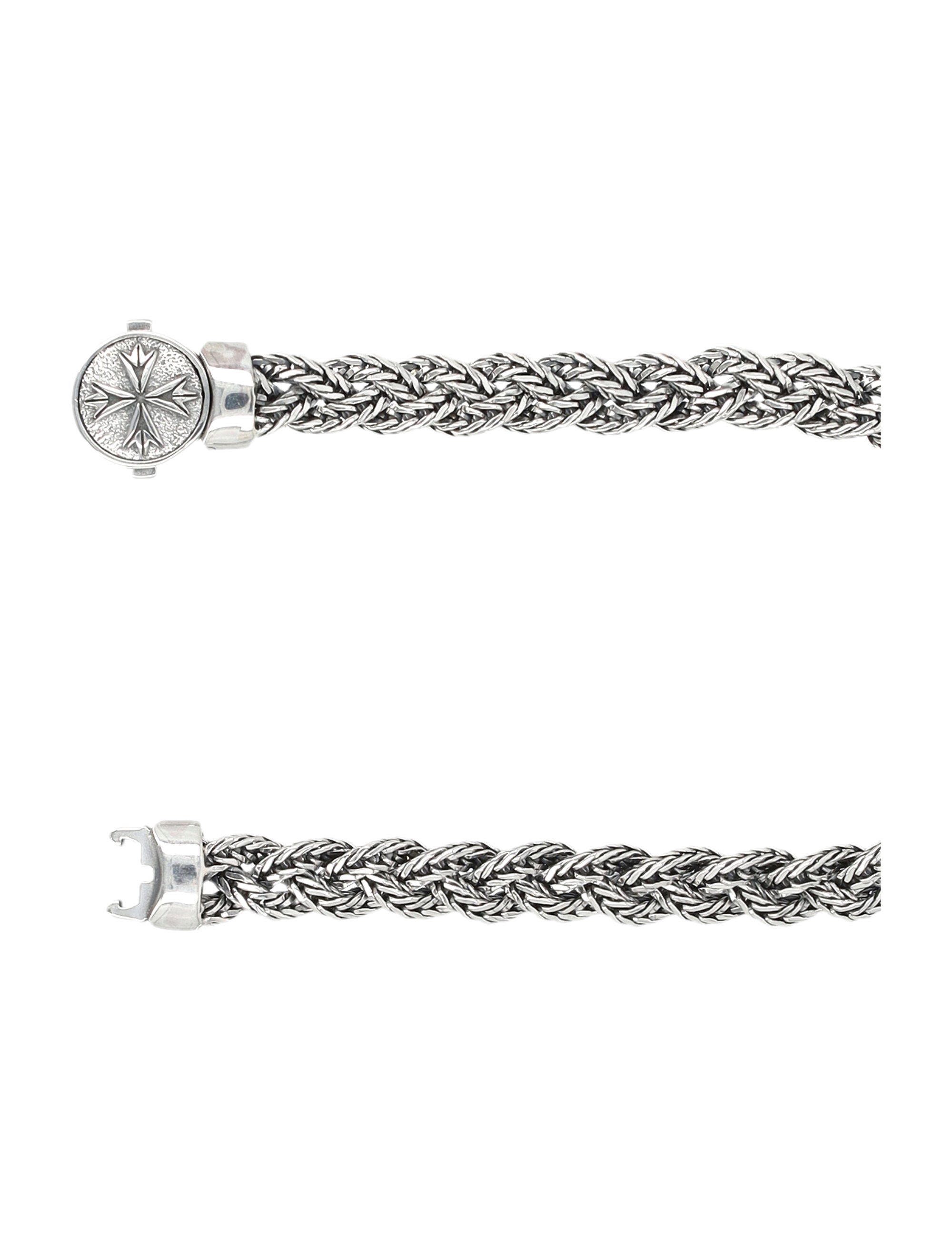 Emanuele Bicocchi Small Diamond-Cut Silver Bracelet Sterling