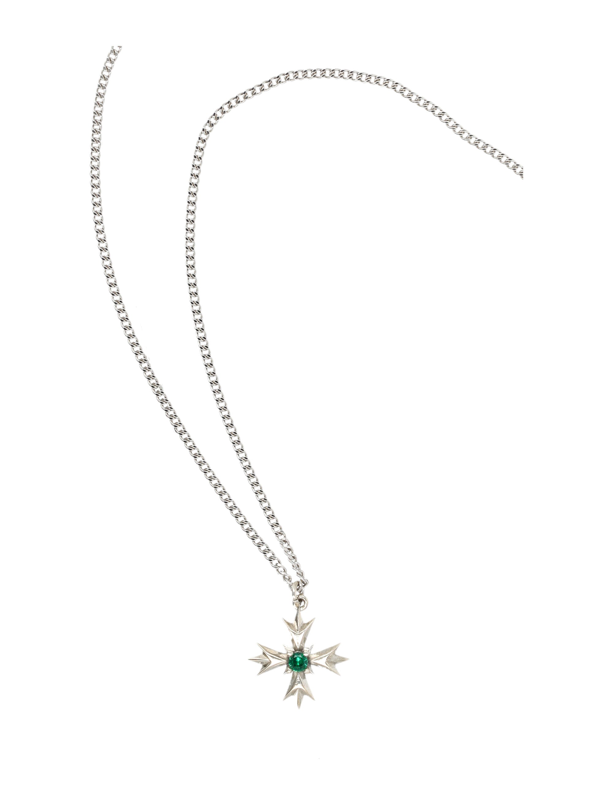 Emanuele Bicocchi Sterling Silver Crest Necklace