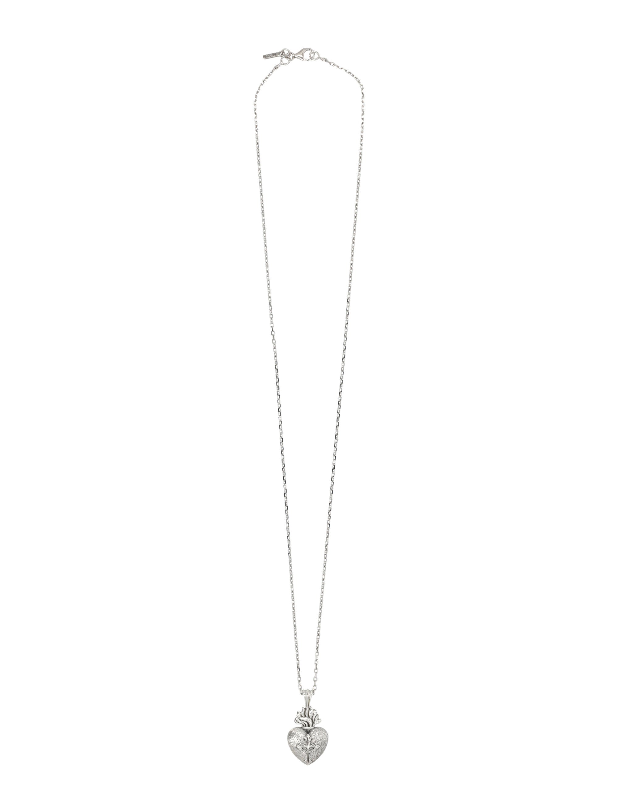 Emanuele Bicocchi Sacred Heart Silver Necklace Sterling