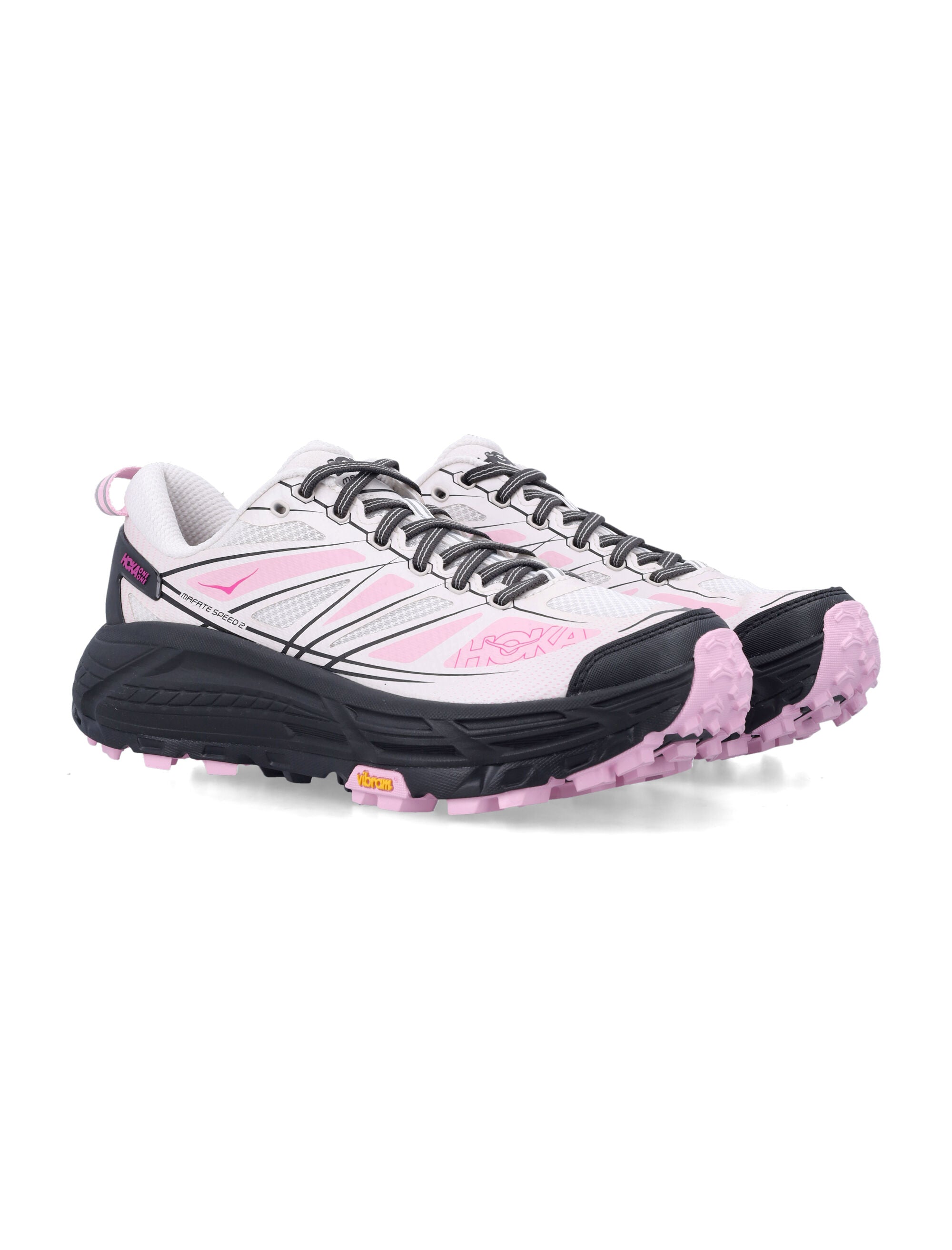 Hoka One Mafate Speed 2 Grout / Carbon Black Synthetic Sole Sneaker