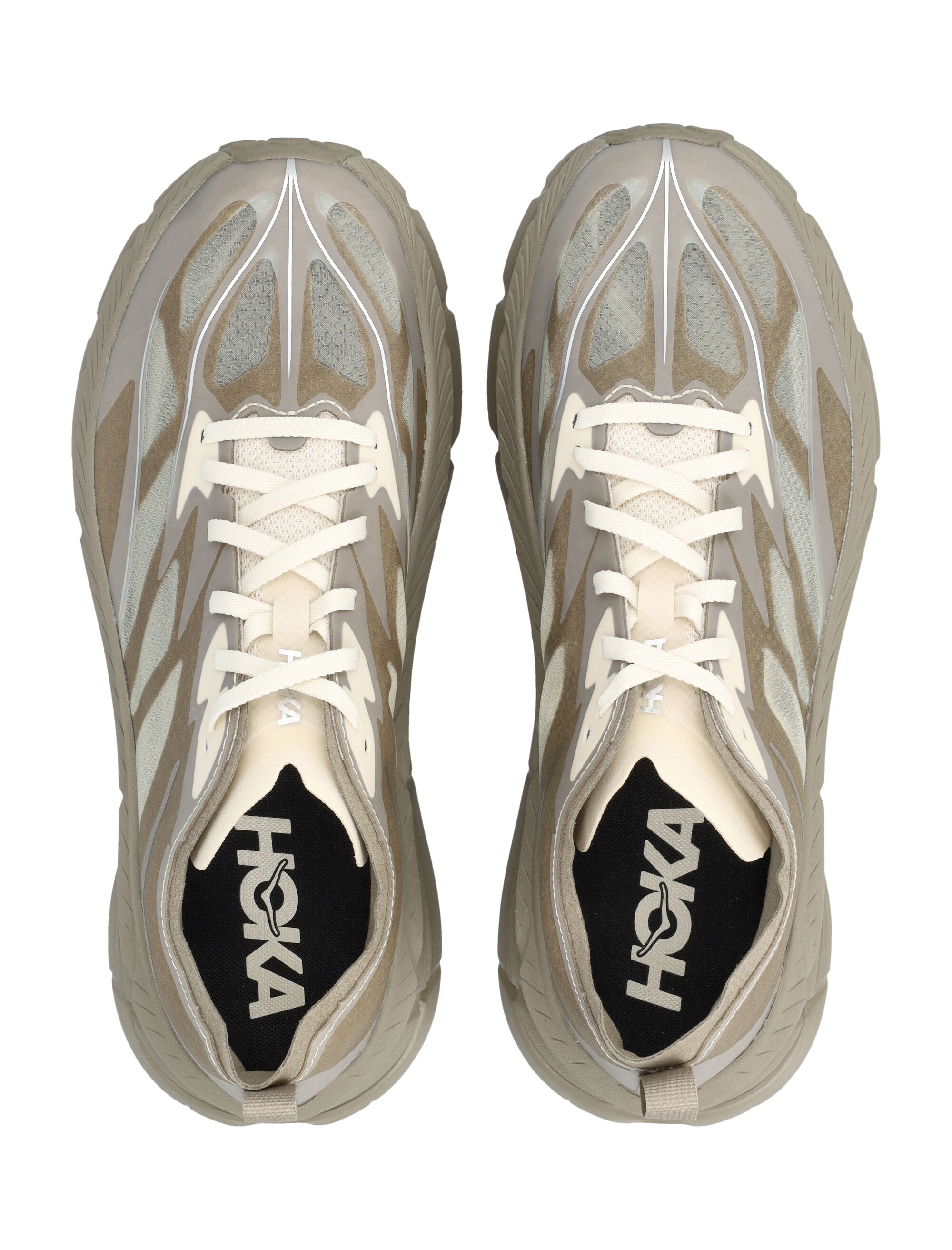 Hoka One Mafate Speed 4 Lite Light Roast / Oatmilk Synthetic Sole Sneaker