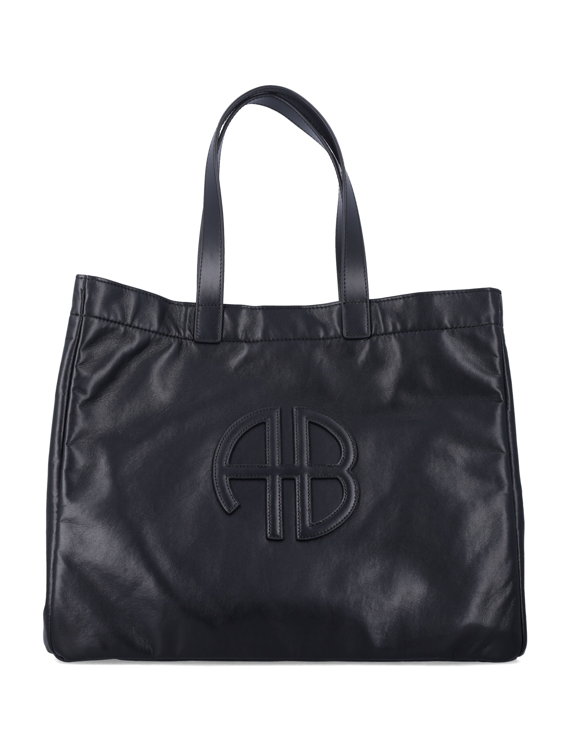 Anine Bing Large Rio Tote Black Polyester Coating