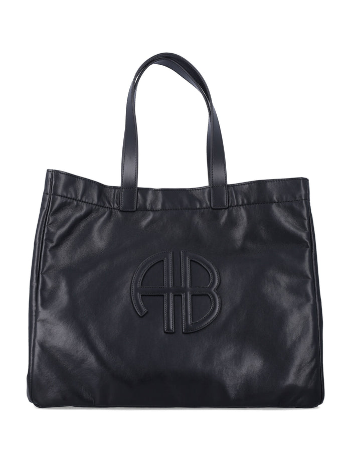 Anine Bing Large Rio Tote Black Polyester Coating