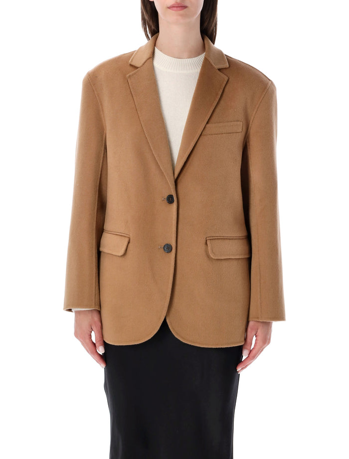 Anine Bing Quinn Wool And Cashmere Blazer Camel