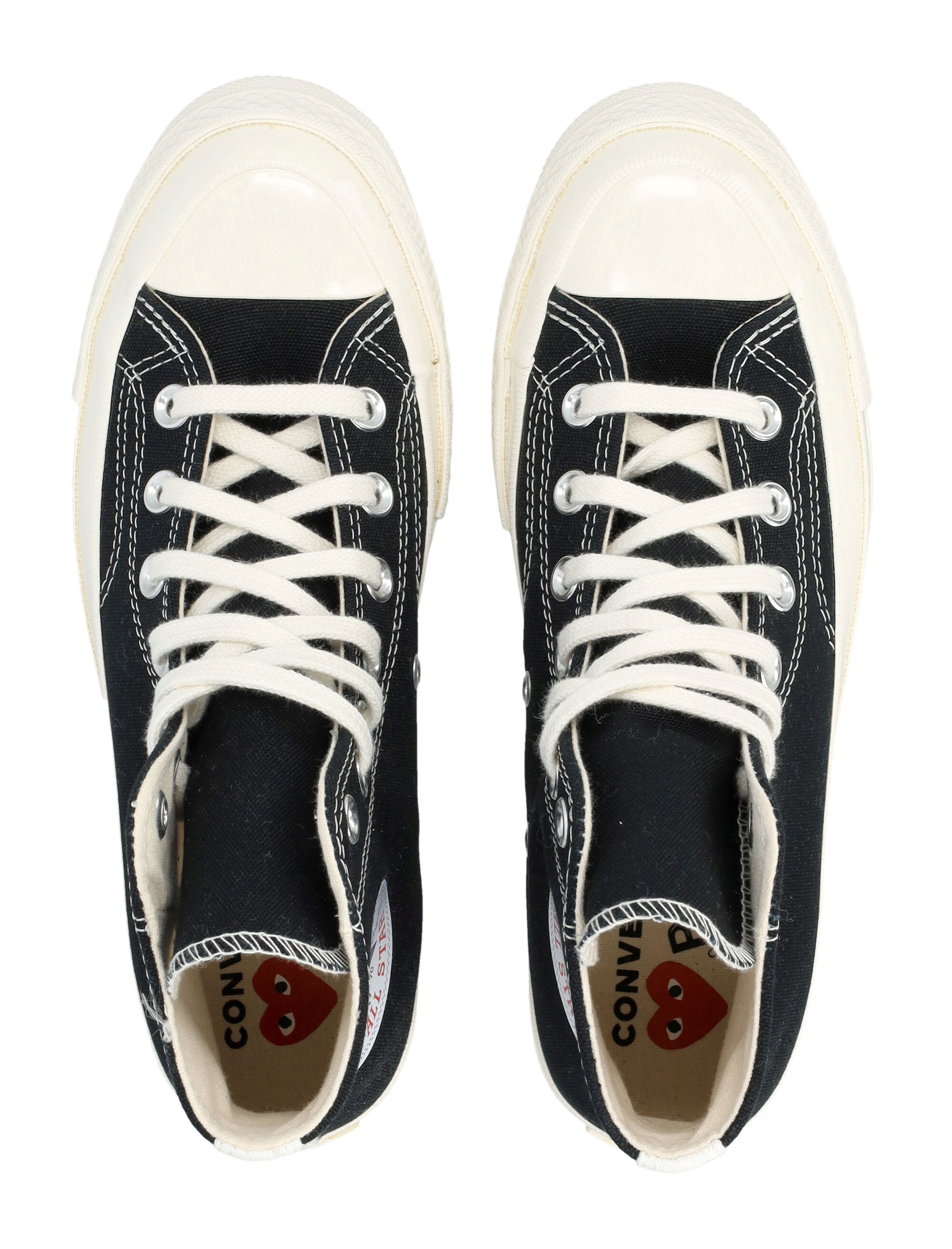 Comme des Garçons Play x Converse high-top sneakers with heart Black Cotton Sole