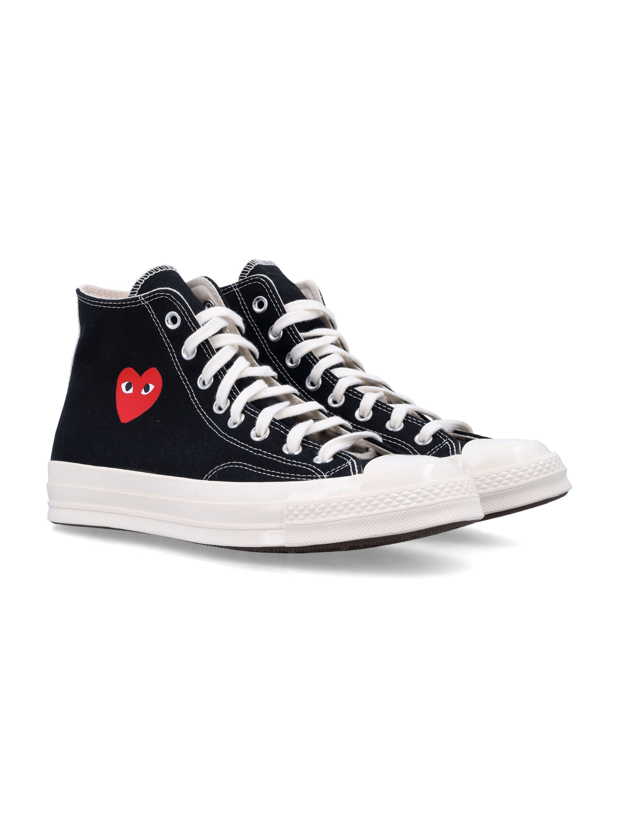 Comme des Garçons Play x Converse high-top sneakers with heart Black Cotton Sole