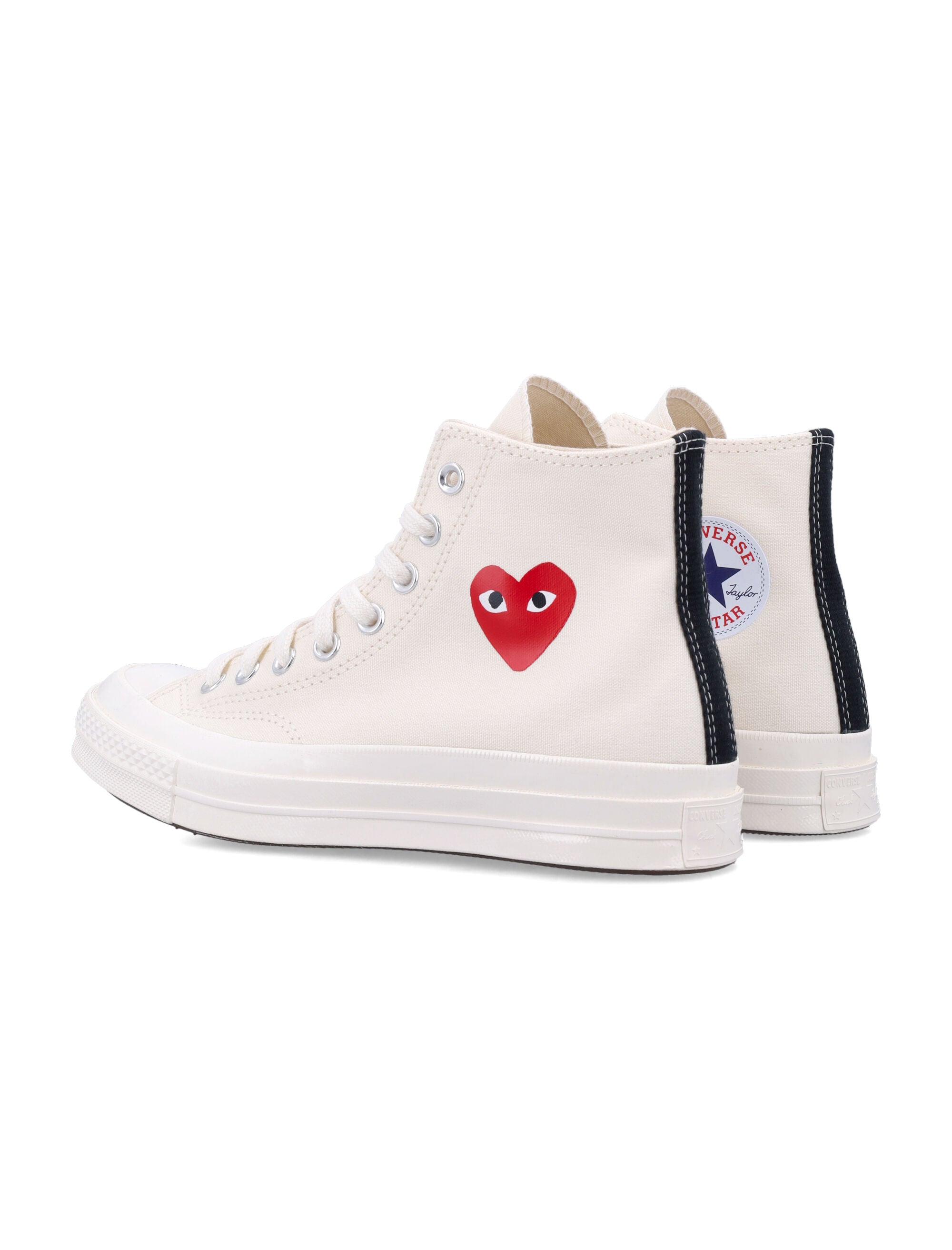 Comme des Garçons Play x Converse high-top sneakers with heart White Cotton Sole
