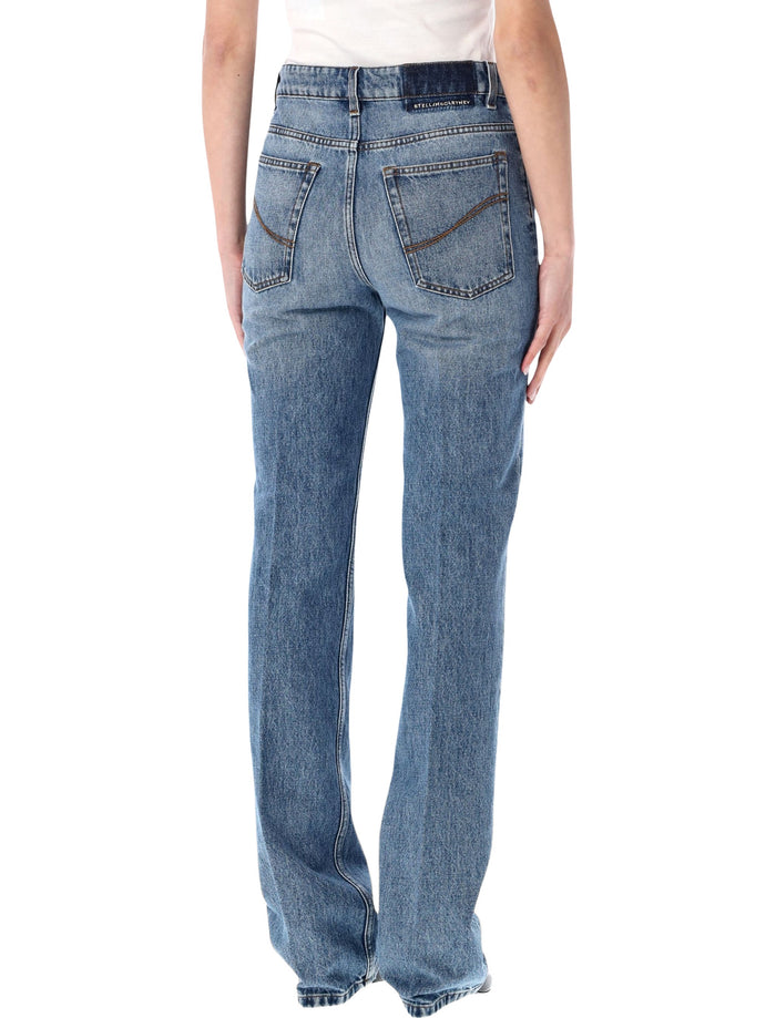 Stella Mccartney Straight-Leg Jeans Iconic Mid Vintage Blue Cotton