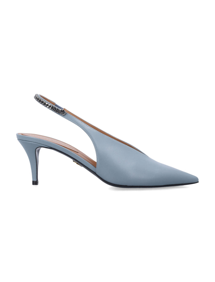 Stella Mccartney Falabella Slingback Ice Blue Upper Pumps