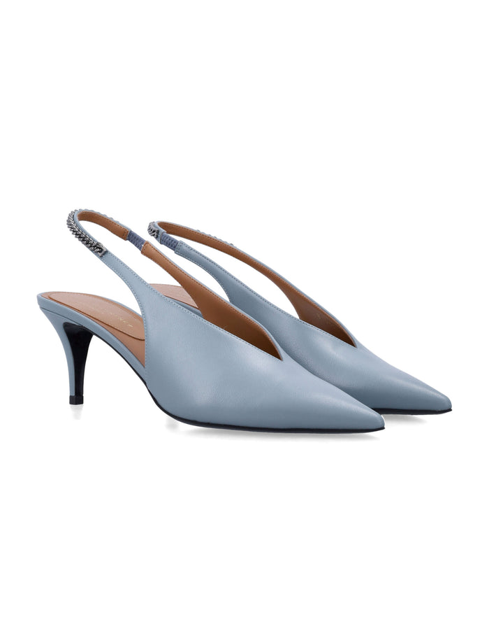 Stella Mccartney Falabella Slingback Ice Blue Upper Pumps