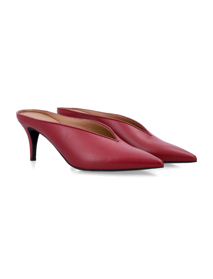 Stella Mccartney Brushed Heel Mules Red Upper