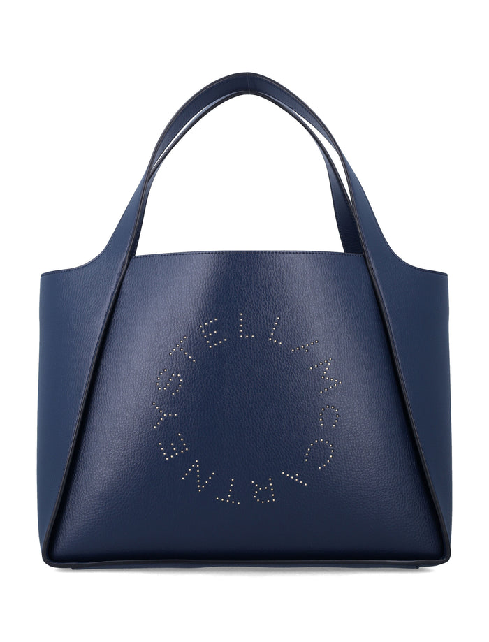 Stella Mccartney Perforated Logo Tote Navy Polyamide