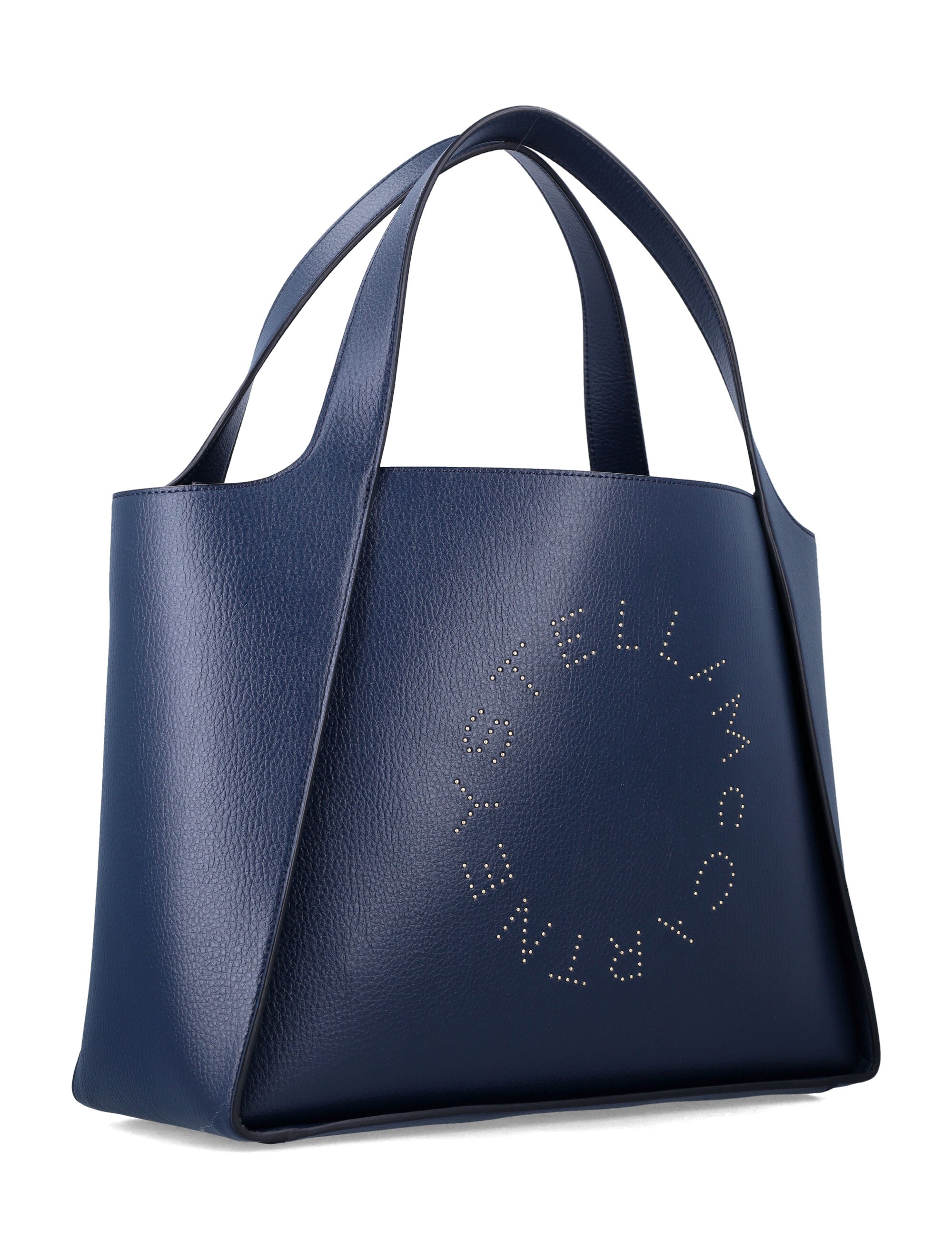 Stella Mccartney Perforated Logo Tote Navy Polyamide