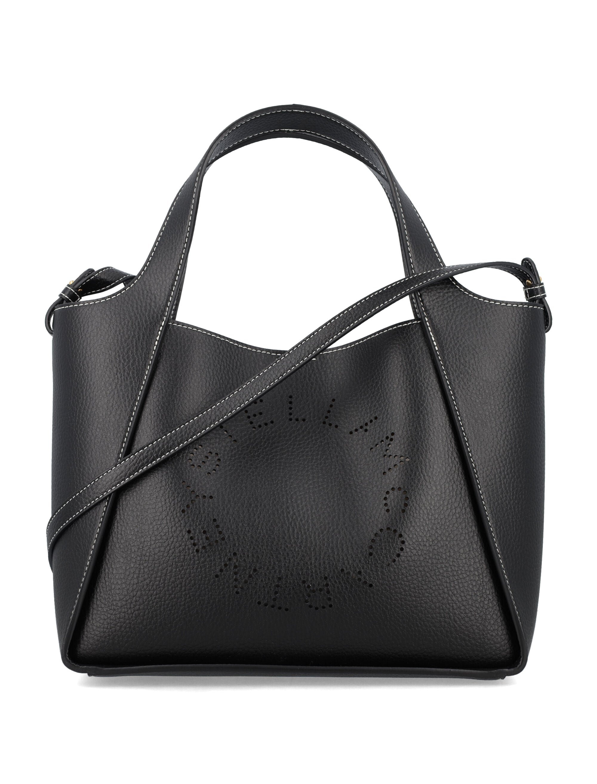 Stella Mccartney Logo Crossbody Bag Black Polyamide Shoulder