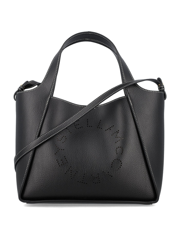 Stella Mccartney Logo Crossbody Bag Black Polyamide Shoulder