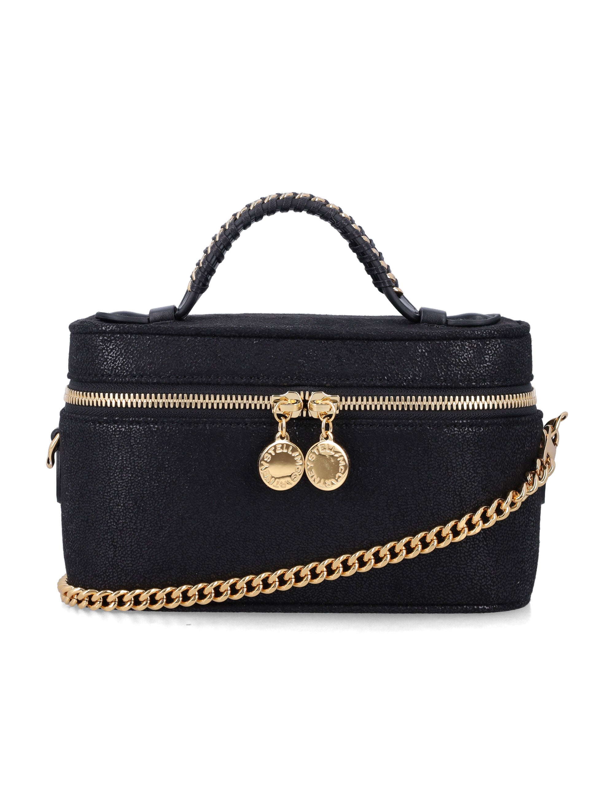 Stella Mccartney Shaggy Deer Vanity Case Black Golf Polyester Shoulder Bag