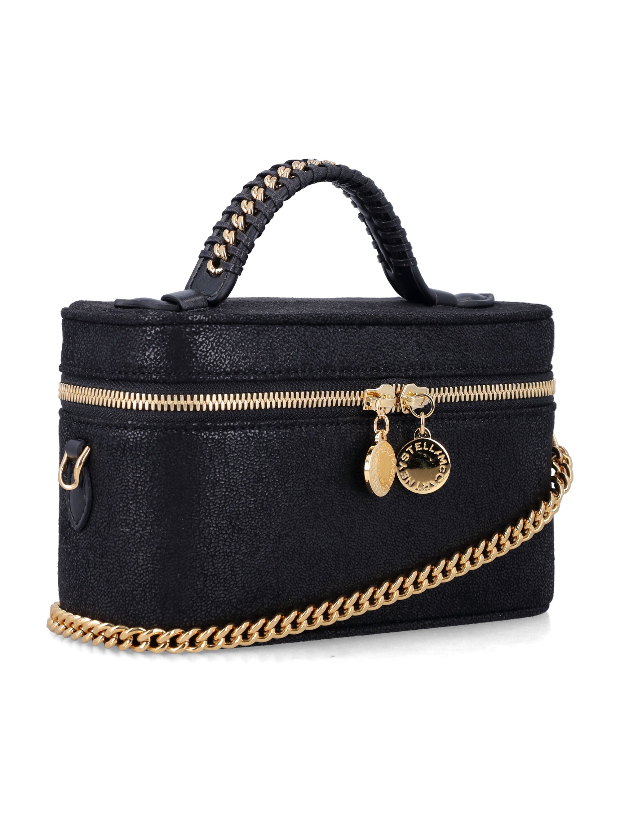 Stella Mccartney Shaggy Deer Vanity Case Black Golf Polyester Shoulder Bag