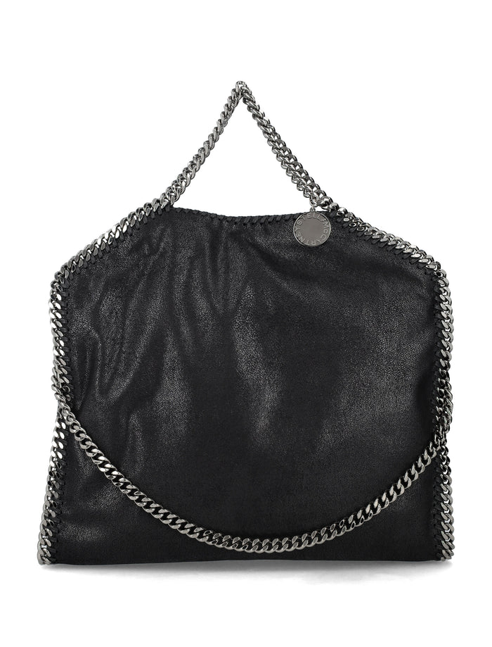 Stella Mccartney Falabella Fold-Over Tote Black Polyester