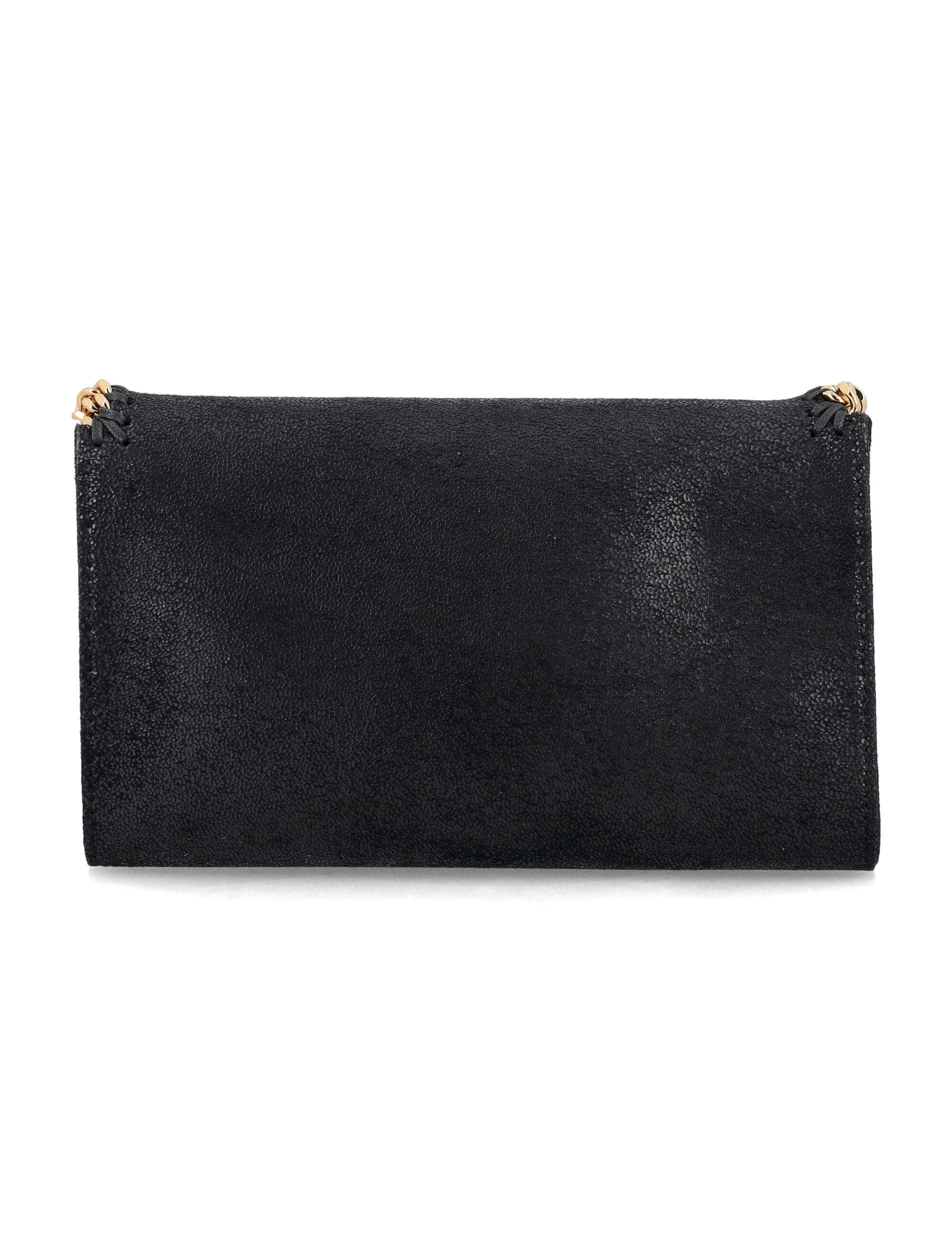 Stella Mccartney Falabella Wallet Crossbody Gold Chain Black Polyester Shoulder Bag