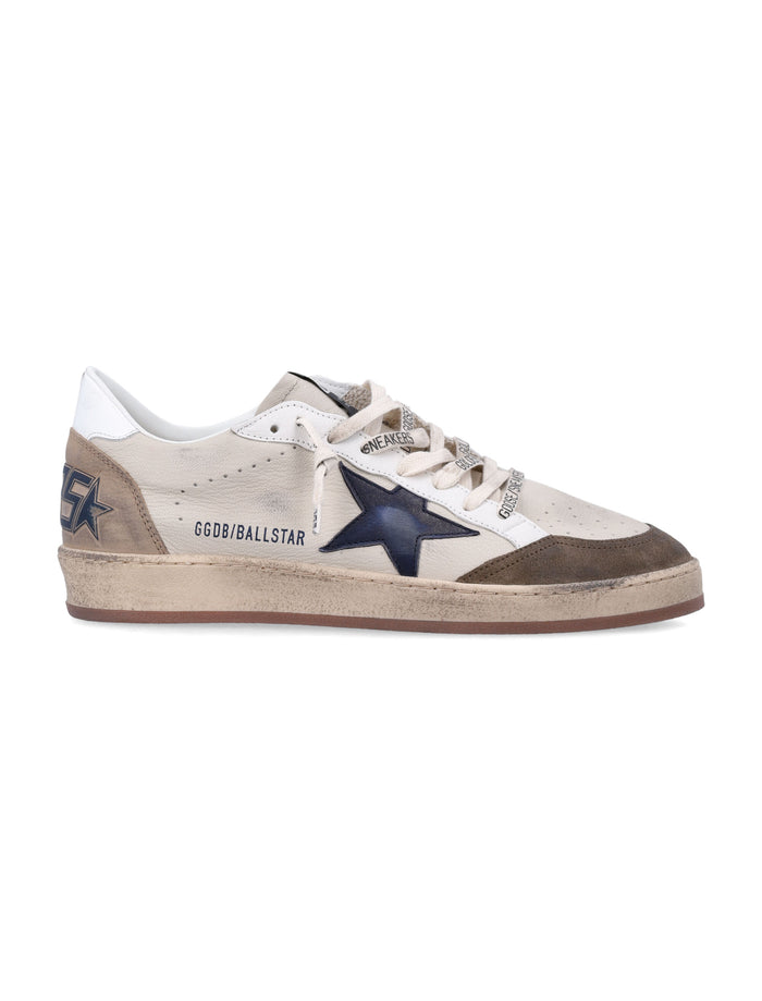 Golden Goose Ball Star With Blue Sneakers White/grey/blu Upper