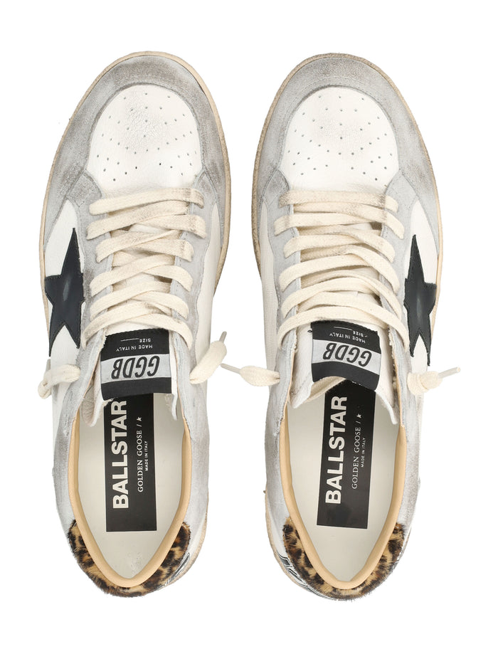 Golden Goose Ball Star Sneakers White/grey/black/leo Upper