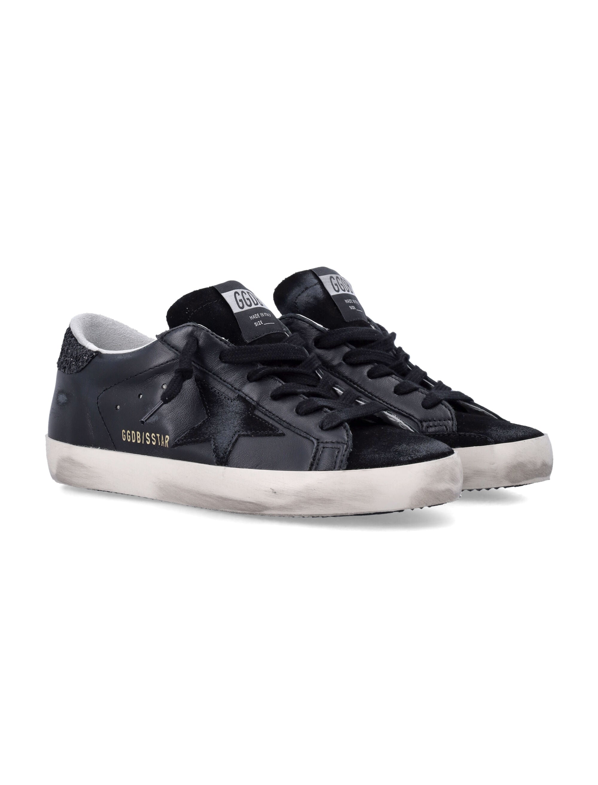 Super-Star Leather & Suede Sneakers Black Upper