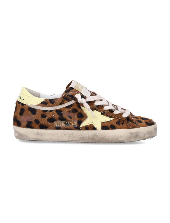 Golden Goose Super-Star Leopard Womans Sneakers Leopard/pale Yellow Upper