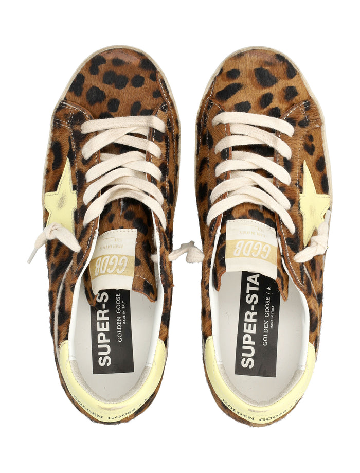 Golden Goose Super-Star Leopard Womans Sneakers Leopard/pale Yellow Upper