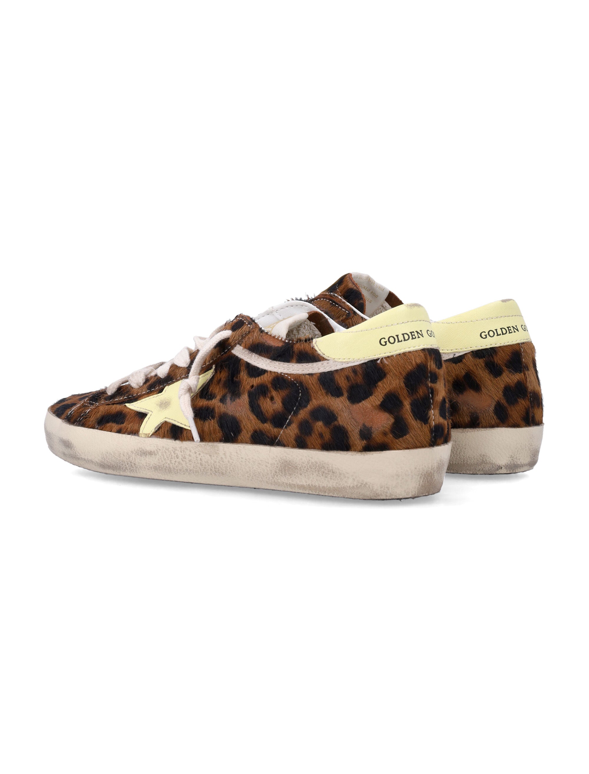 Golden Goose Super-Star Leopard Womans Sneakers Leopard/pale Yellow Upper