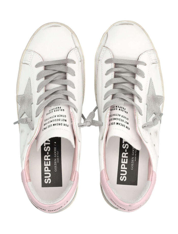 Leather Super-Star Classic Womans Sneakers White-Pink White/ice Light/ Pink Upper