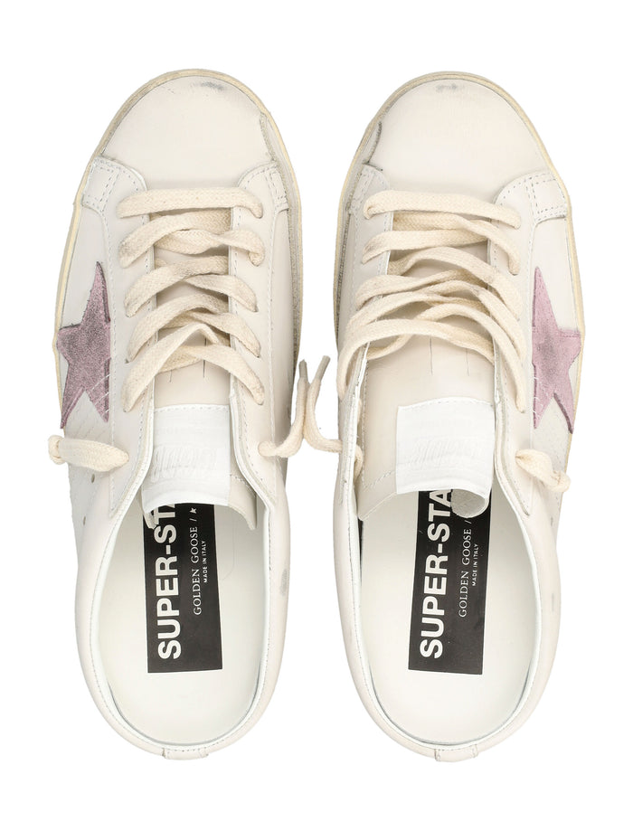 Golden Goose Super-Star Sabot Milk White/lilac Upper Sneaker