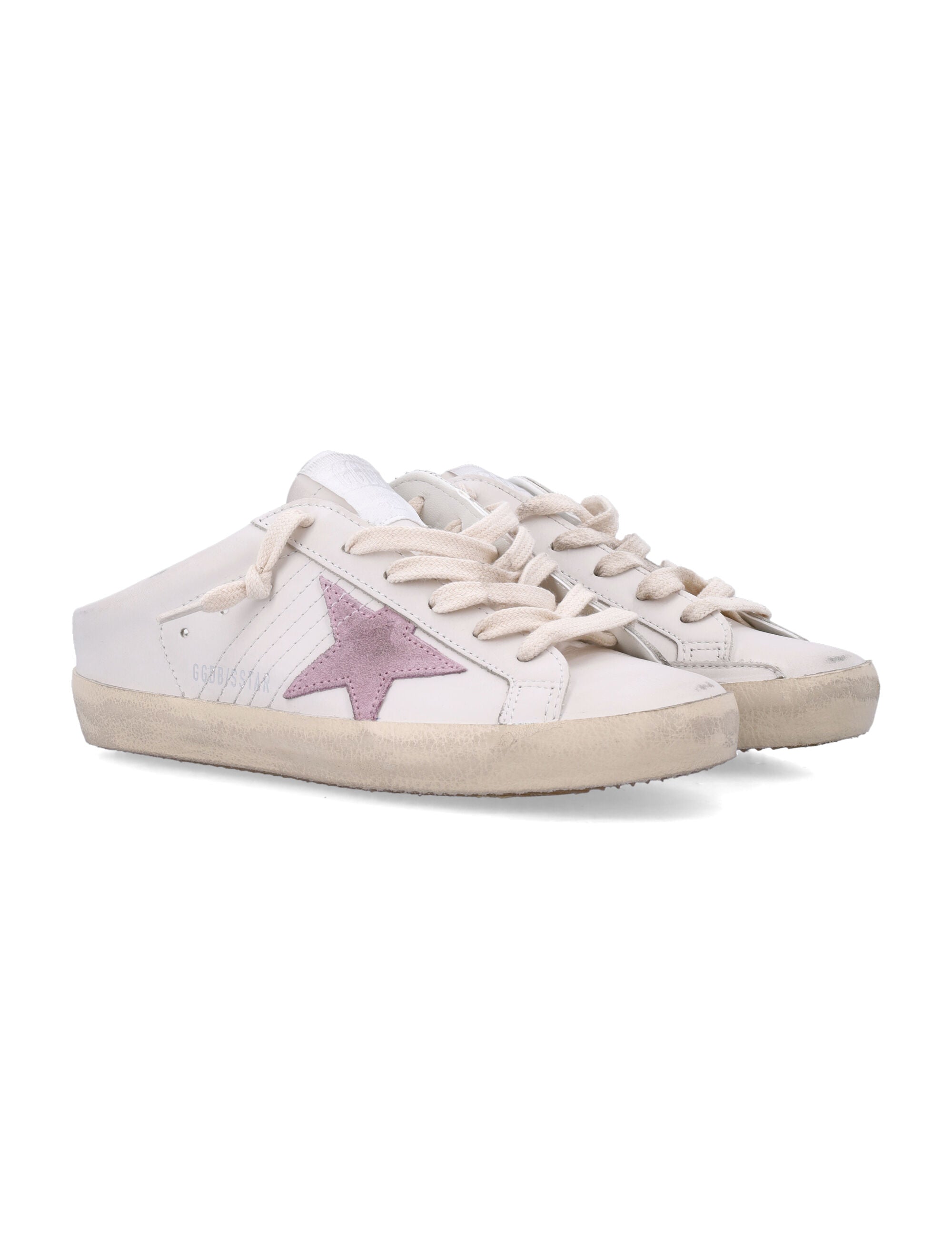 Golden Goose Super-Star Sabot Milk White/lilac Upper Sneaker