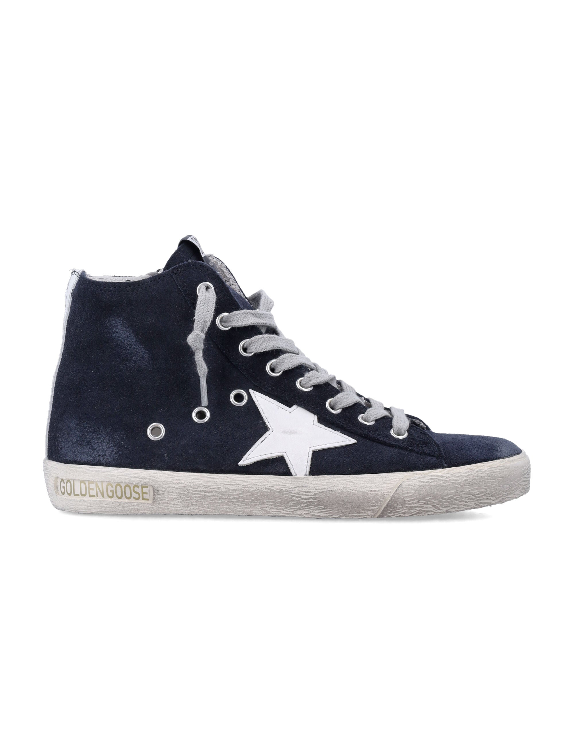 Golden Goose Francy Suede Womans Sneakers Night Blue/white Upper