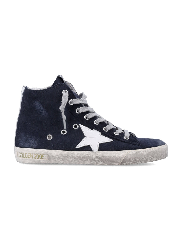 Golden Goose Francy Suede Womans Sneakers Night Blue/white Upper