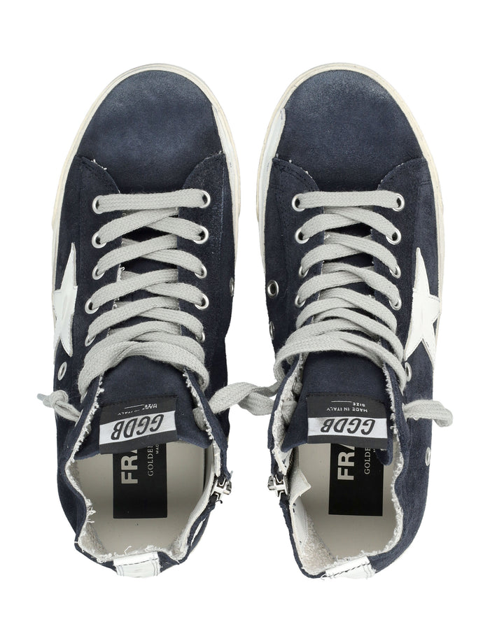Golden Goose Francy Suede Womans Sneakers Night Blue/white Upper