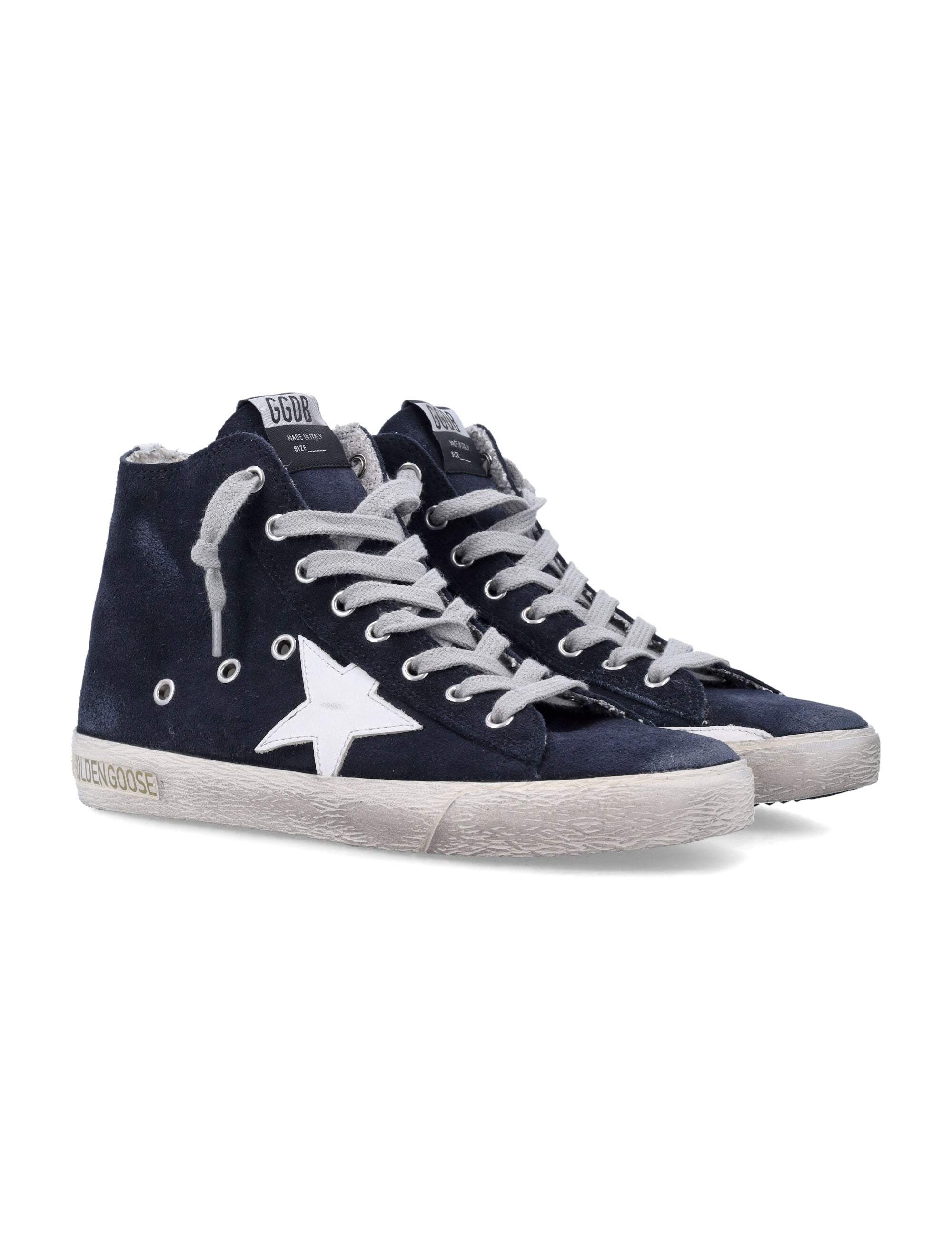 Golden Goose Francy Suede Womans Sneakers Night Blue/white Upper