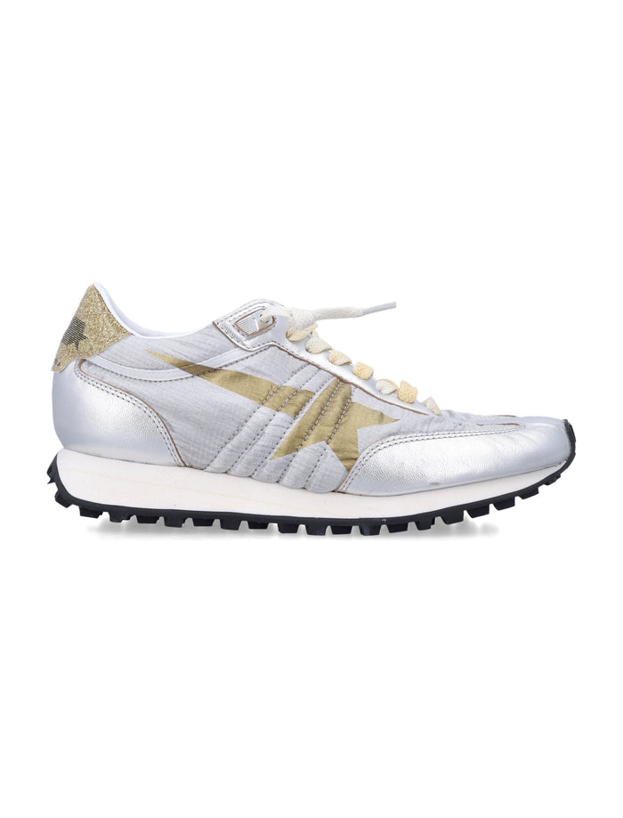 Golden Goose Running Marathon Womans Sneakers Silver/gold Upper