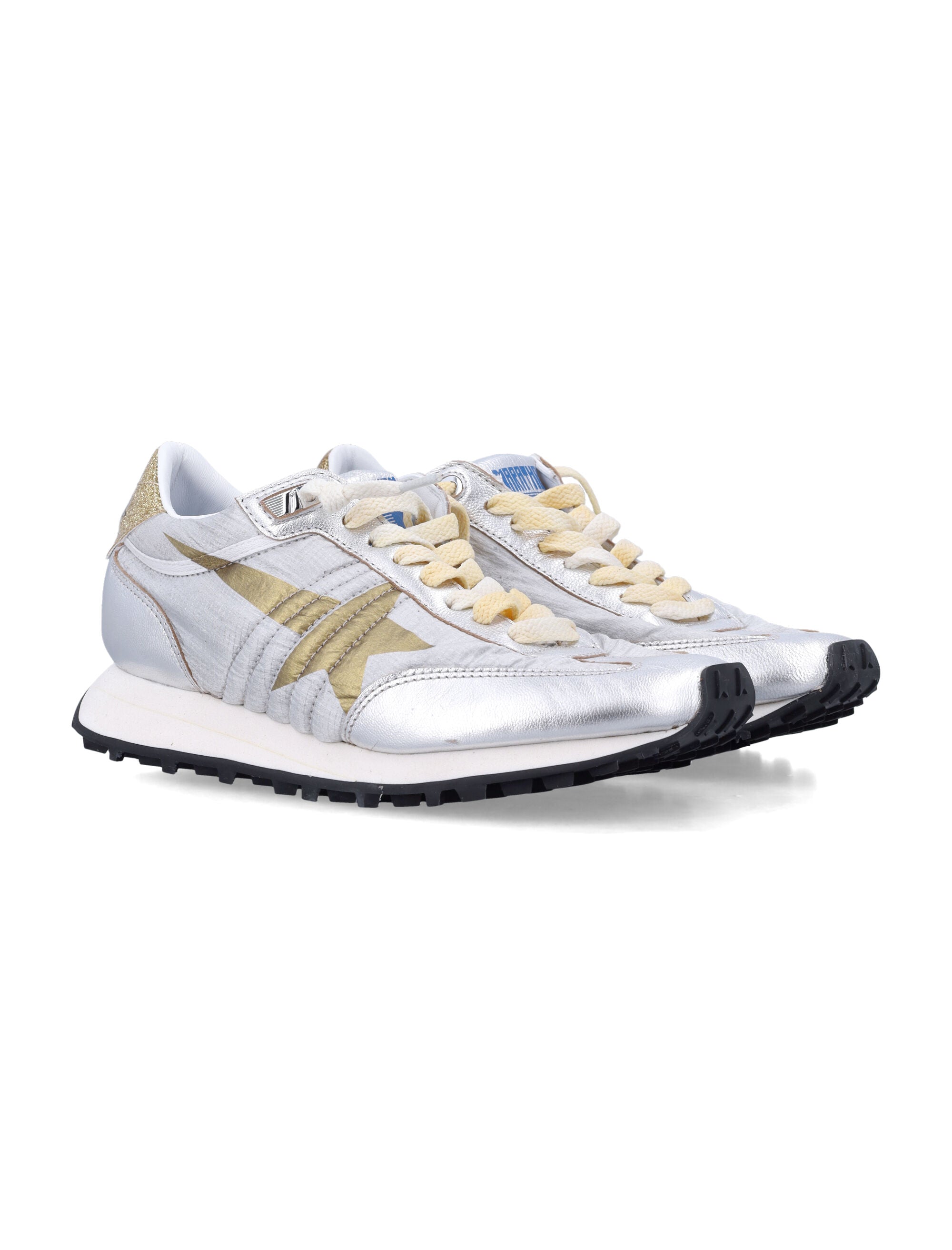Golden Goose Running Marathon Womans Sneakers Silver/gold Upper