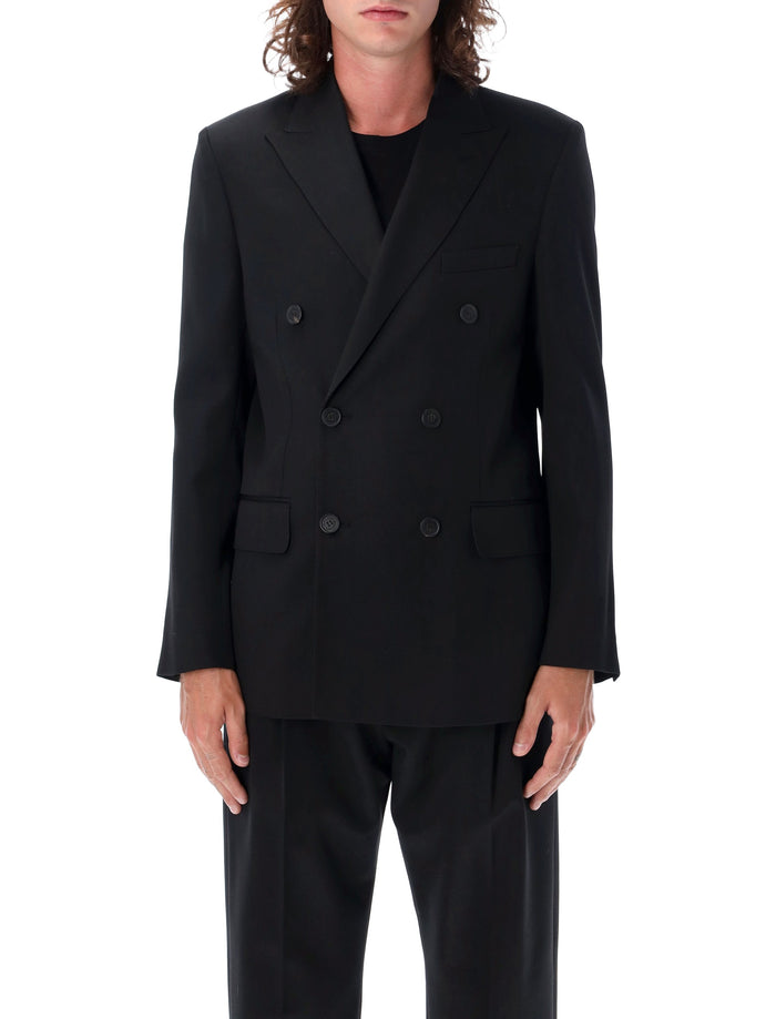 Golden Goose Black Wool Double-Breasted Blazer Virgin