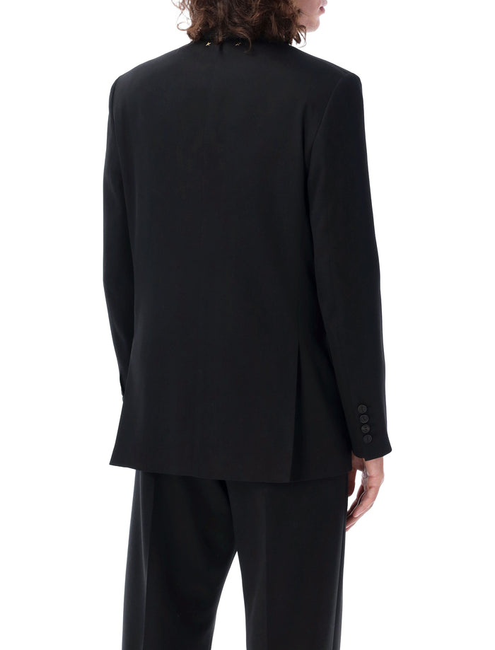 Golden Goose Black Wool Double-Breasted Blazer Virgin