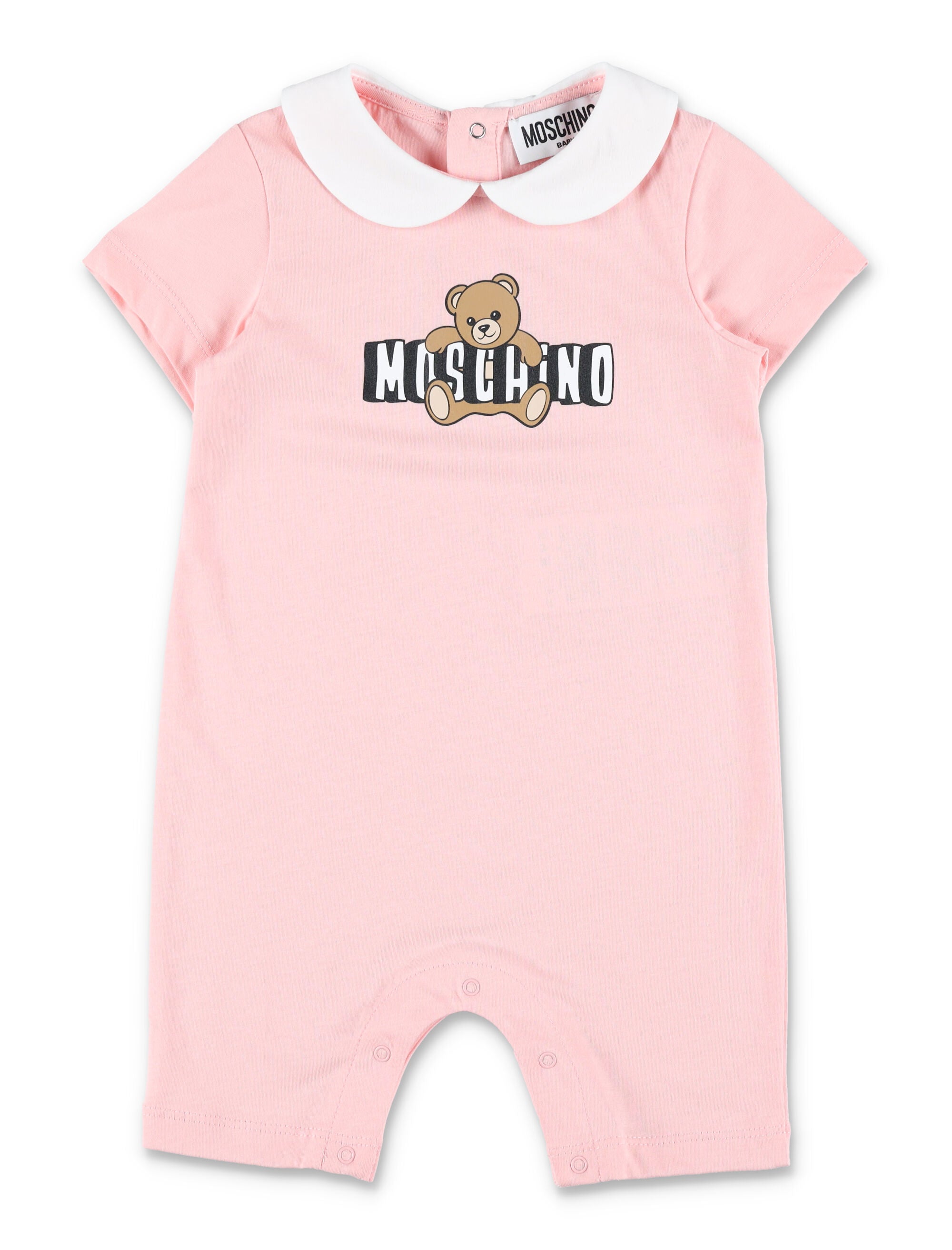 Moschino Kids Teddy romper Sugar Rose Cotton Jumpsuit