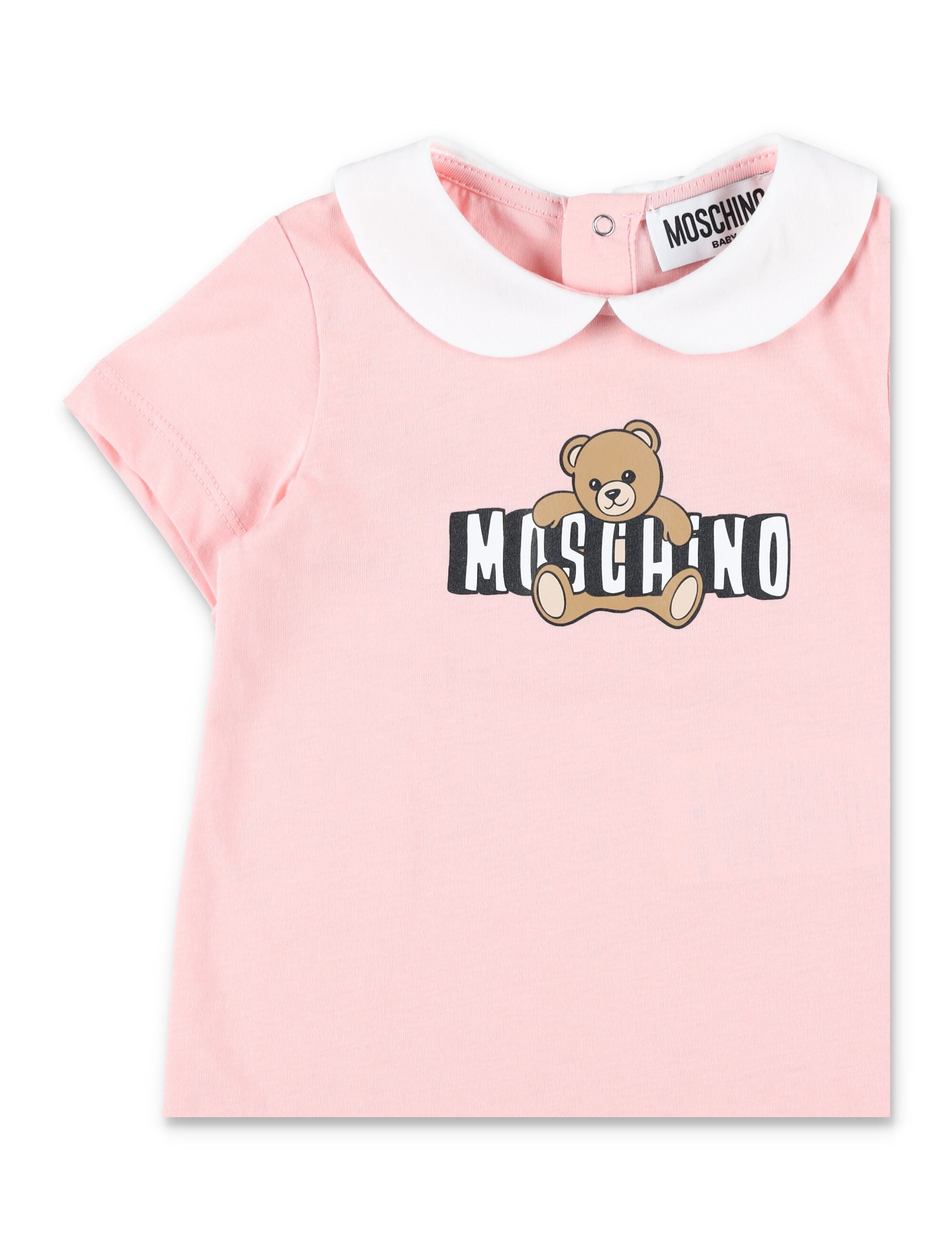 Moschino Kids Teddy romper Sugar Rose Cotton Jumpsuit
