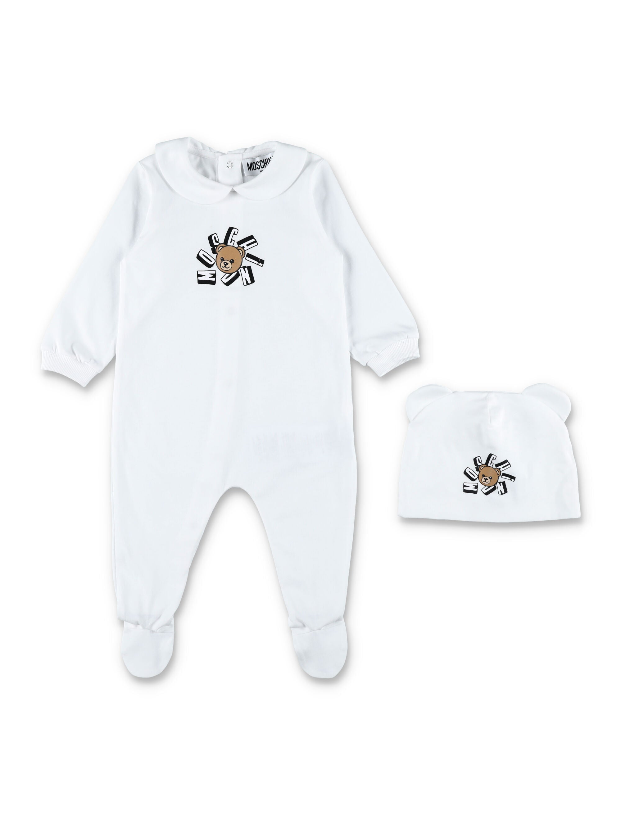 Moschino Baby cotton Teddy set White