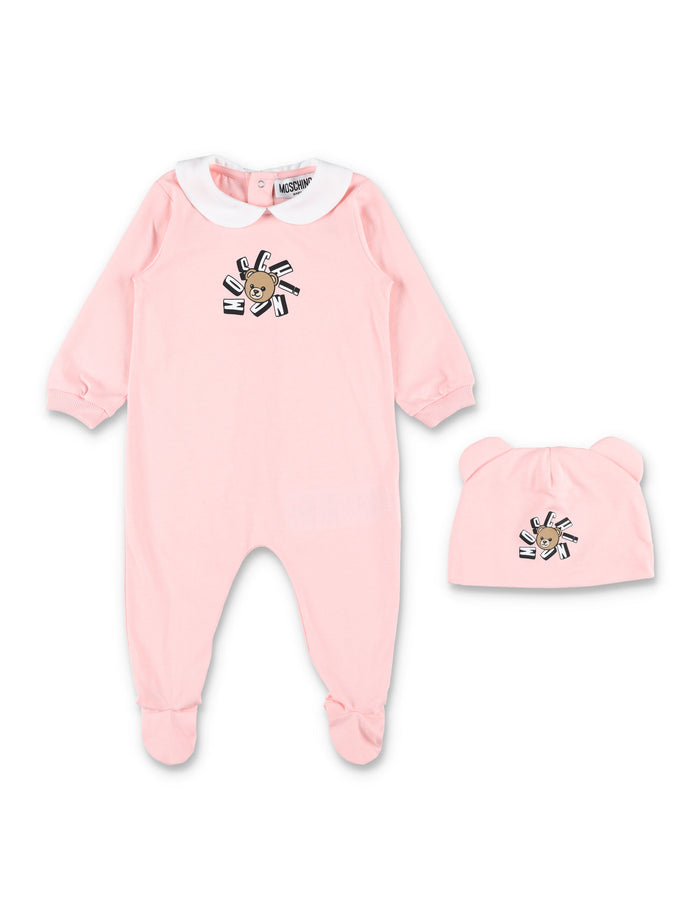 Moschino Baby cotton Teddy set Sugar Rose