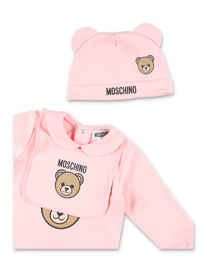 Moschino Kids Teddy Bear sweat set Sugar Rose Cotton