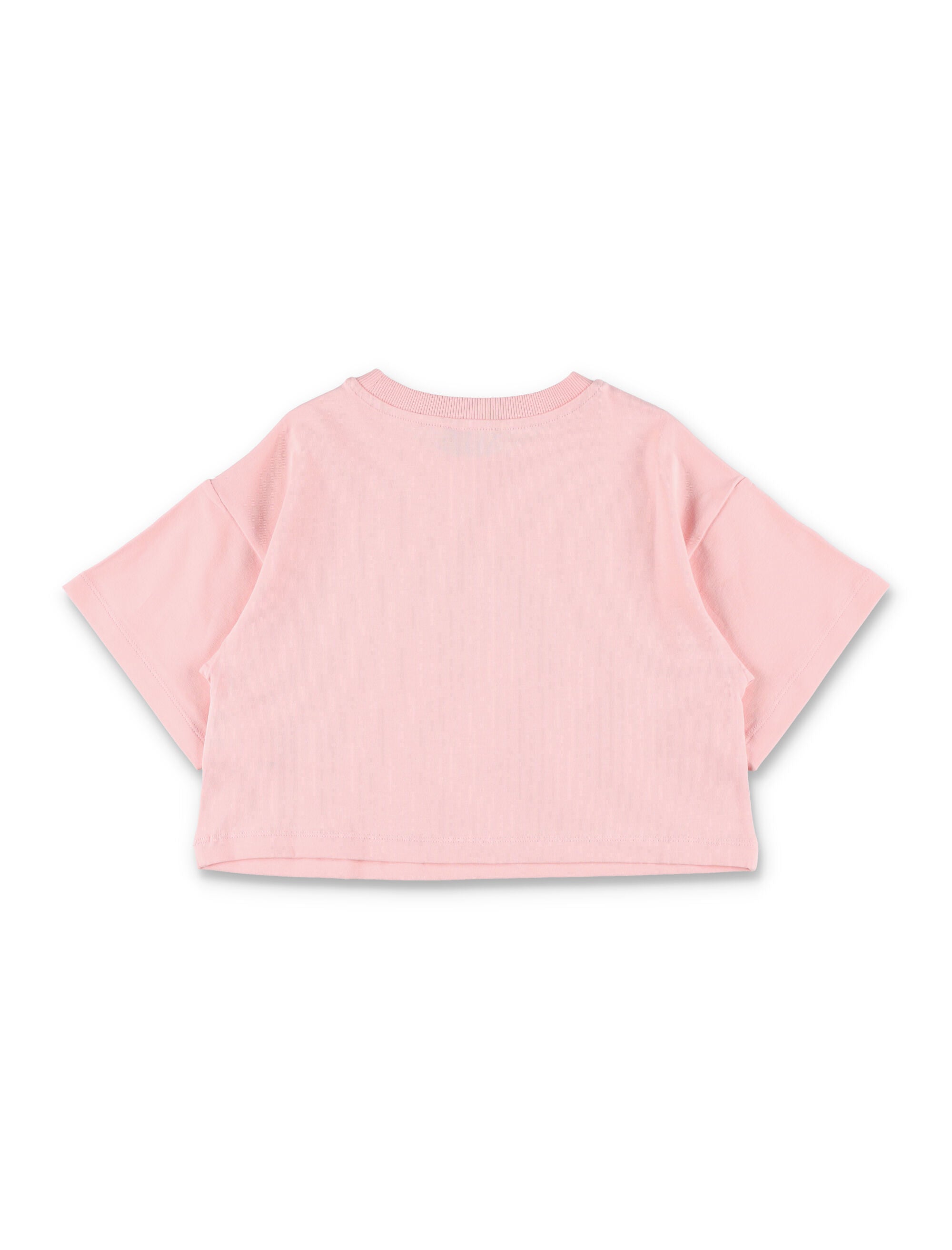 Moschino Kids cropped T-shirt & shorts set Pink/blue Cotton