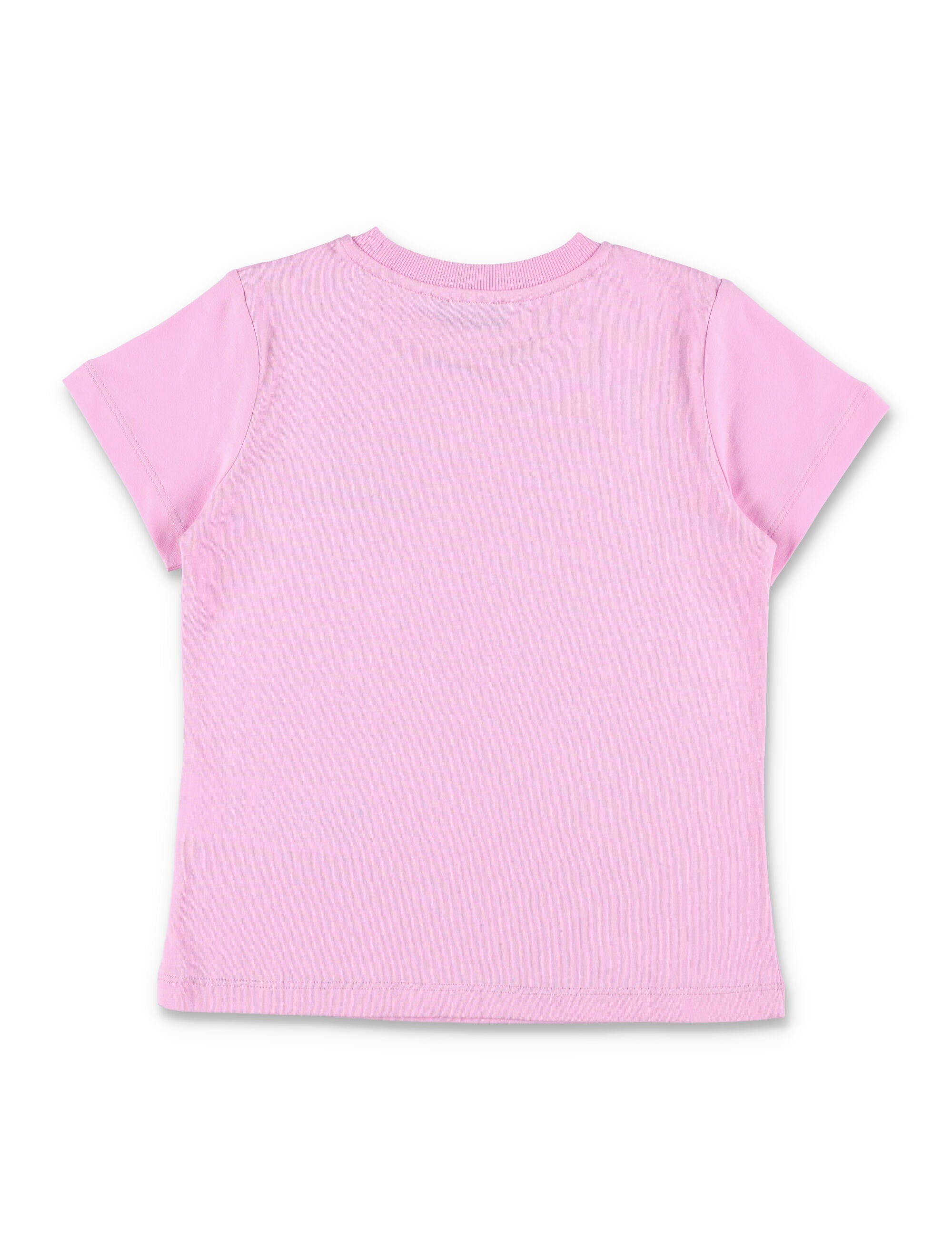 Moschino Kids Bear logo T-shirt Bonbon Pink Cotton