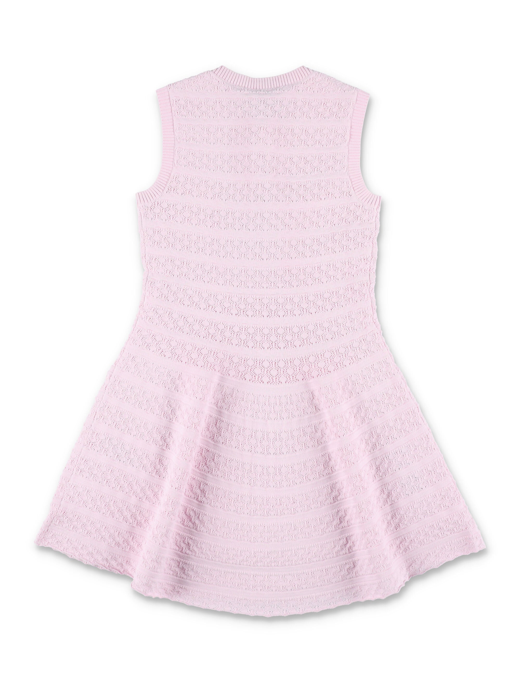 Self-Portrait Lace Bow Knit Girls Dress Pink Viscose