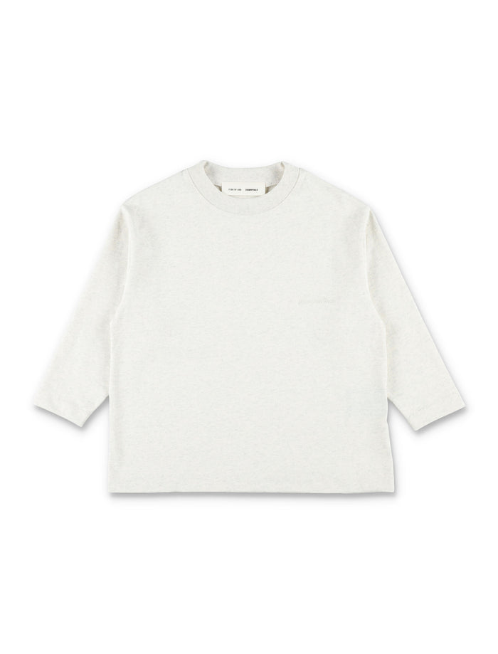 Essentials Fear Of God Kids Top Oatmeal Heather Cotton Tshirt